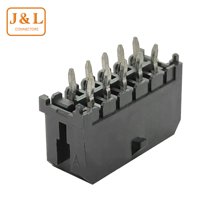 MX3.0條形連接器接插件 180直針3.0MM黑色針座2*5P