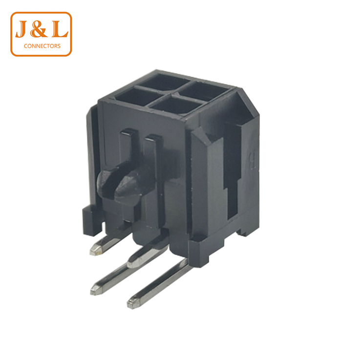 小(xiǎo)5557連接器/3.0間距2X2P雙排彎針黑色MX3.0連接器環保耐溫