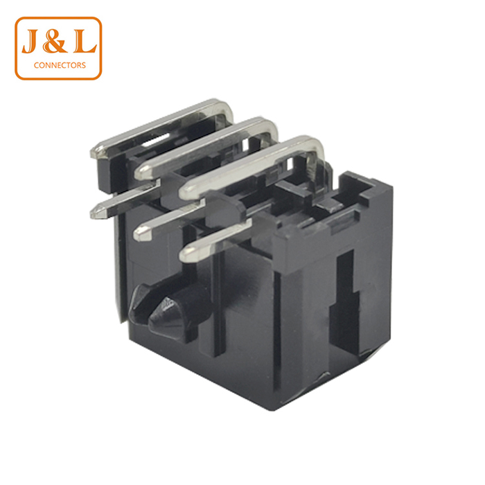 小(xiǎo)5557連接器/3.0間距2X3P雙排彎針黑色MX3.0連接器環保耐溫